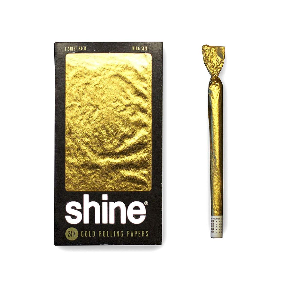 SHINE 24K GOLD CONE PRE-ROLLED PAPER